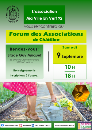 MVEV92 affiche FORUM DES ASSOCIATIONS CHATILLON -2023 VF - Ma Ville En Vert 92 - web MVEV92-affiche-FORUM-DES-ASSOCIATIONS-CHATILLON-2023-VF-Ma-Ville-En-Vert-92-web