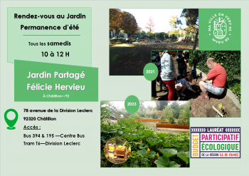 VISITE PERMANENCE JARDIN FELICIE HERVIEU - MVEV92 - CHATILLON 92 V2 VISITE PERMANENCE JARDIN FELICIE HERVIEU - MVEV92 - CHATILLON 92